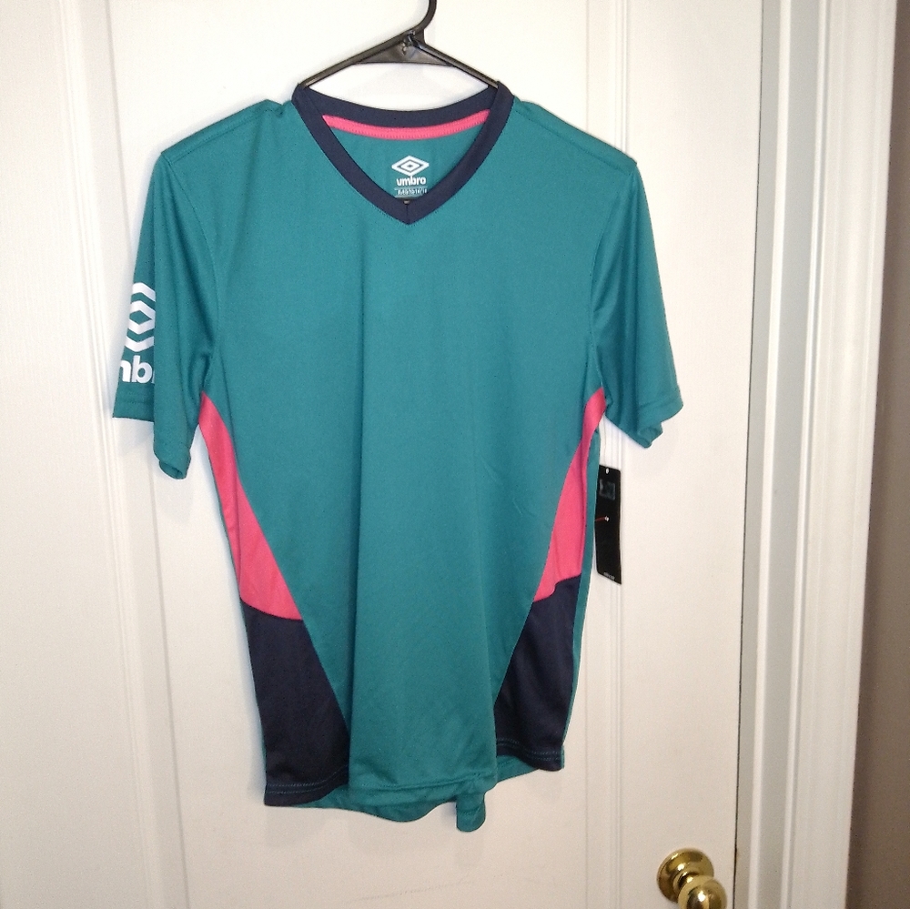 NWT/Turquoises with pink design kids tshirts size XL 14/16/